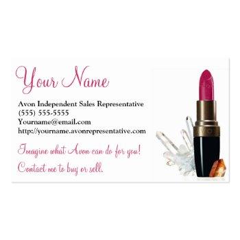 Small Avon, Social Media, White Business Card Front View