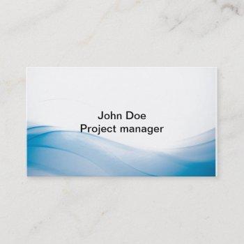 Small Awesome Blue Wave Business Card Template Front View