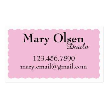 Small Baby Feet Business Card Back View