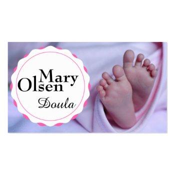 Small Baby Feet Business Card Front View