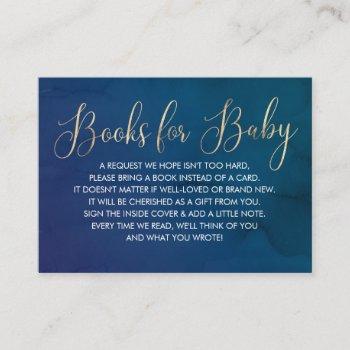 baby shower book request business card