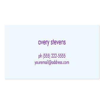 Small Babysitter Or Nanny, Cute, Turquoise, Blue 2 Mini Business Card Back View