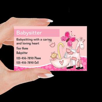 babysitting business cards