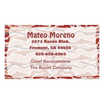 Small Bacon Business Card Front View