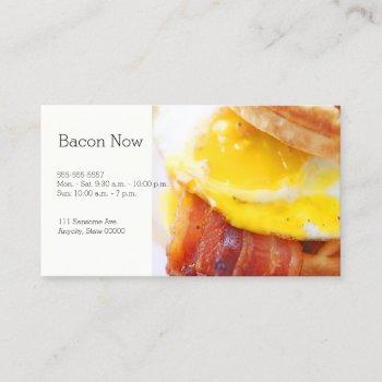 bacon waffle sandwich business card