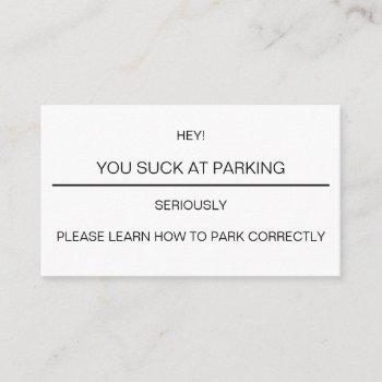 bad park job card