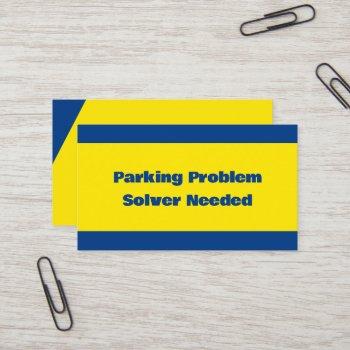bad parking problem business card