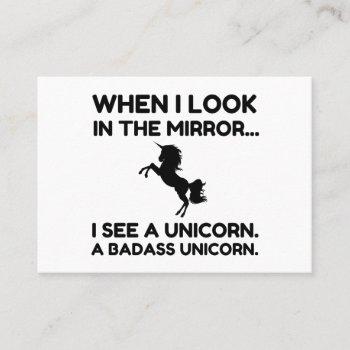 badass unicorn business card