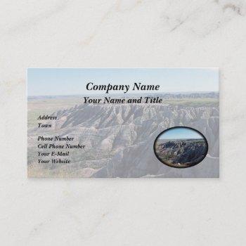 badlands, south dakota business card