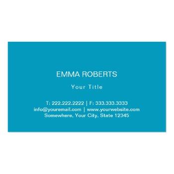Small Bakery Cupcake Sweet Treats Confetti Turquoise Business Card Back View