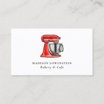 baking red whisk caterer pastry chef modern business card