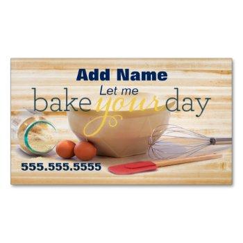 baking your day custom magnetic business cards