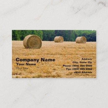bales of hay business card