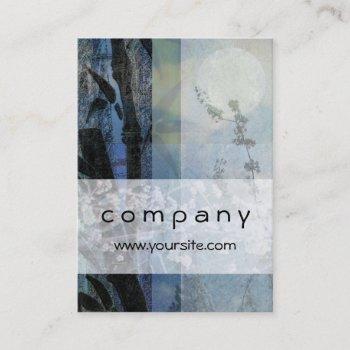 bamboo and blossoms blue business card