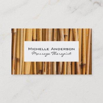 bamboo white frame business card