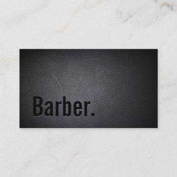 barber professional black minimalist business card