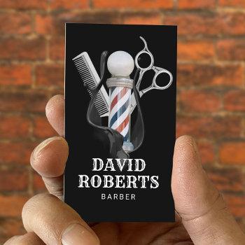 barber shop hair stylist professional barbershop business card