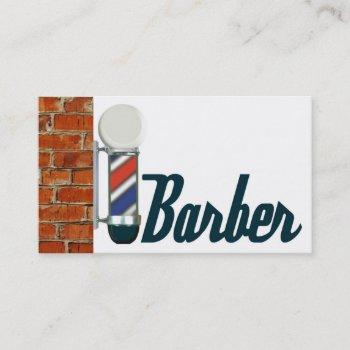 barber shop pole street sign business card