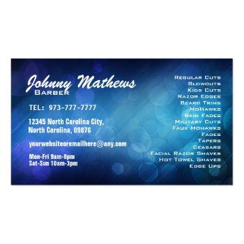 Small Barber Slogans Business Cards Back View