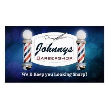 Small Barber Slogans Business Cards Front View