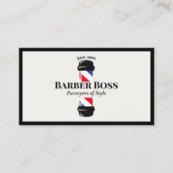 barbershop barber pole classic business card
