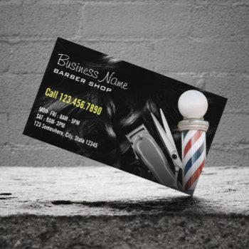 barbershop professional hair clipper barber business card
