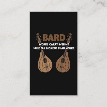 bard d20 dice dungeon dragons rpg fantasy gamer business card