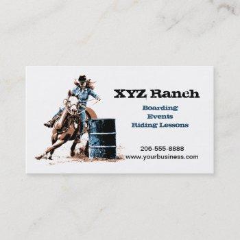 barrel racing business card
