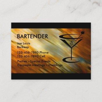 bartender business cards