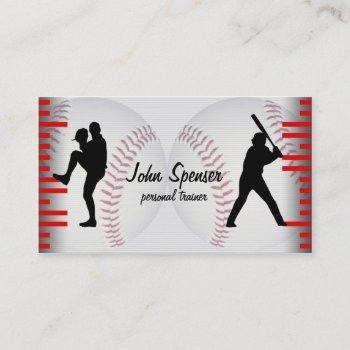 baseball coach business card