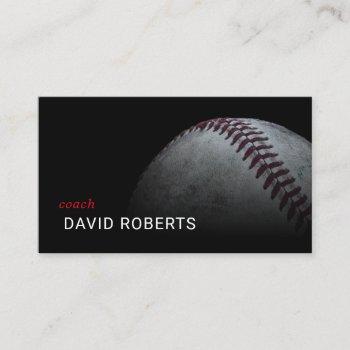 baseball coach professional sport instructor business card