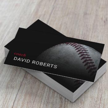 baseball coach professional sport instructor business card
