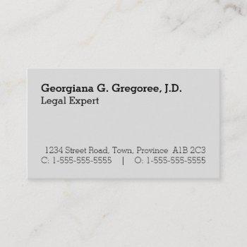 basic and humble attorney business card