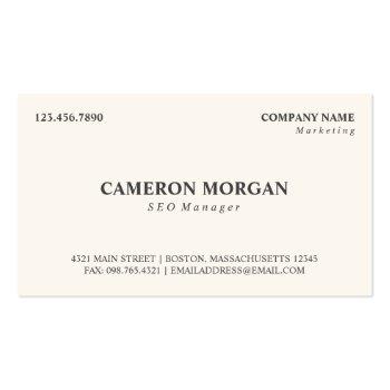Small Basic Professional Business Card Front View