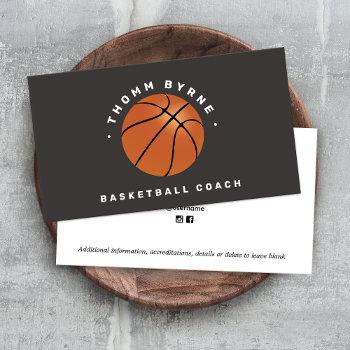 basketball coach  business card