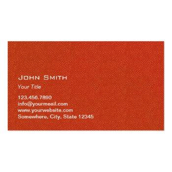 Small Basketball Coach Sport Trainer Minimalist Business Card Back View