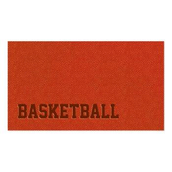 Small Basketball Coach Sport Trainer Minimalist Business Card Front View