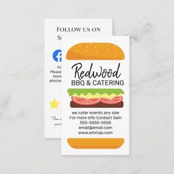 bbq catering hog roast wedding events fundraisers business card