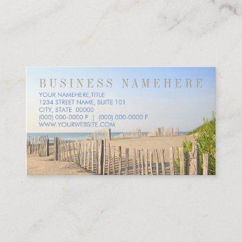 Small Beach Fence Business Cards Front View