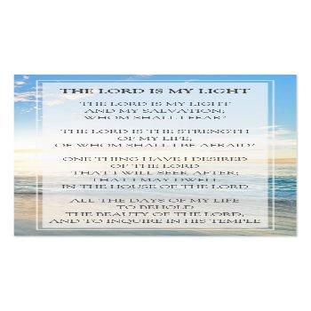 Small Beach Funeral Prayer Card | In Loving Memory Back View