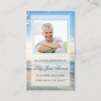 beach funeral prayer card | in loving memory
