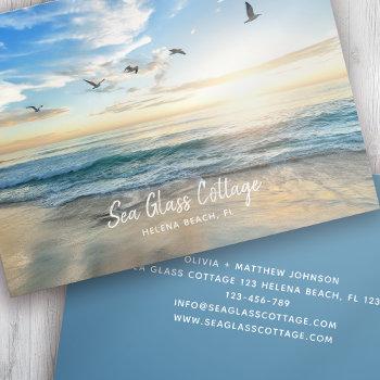 beach house vacation rental business card