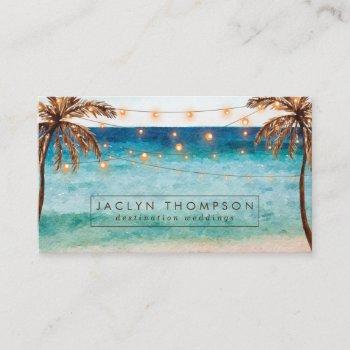 beach tropical destinations business card