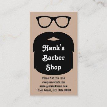 beard & glasses business card