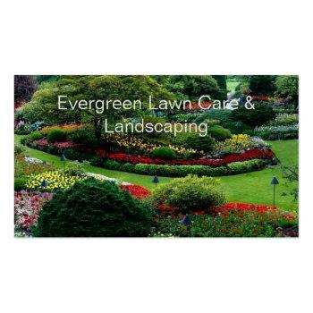 Small Beautiful Lawn Photo Landscaping Business Card Front View