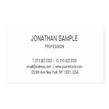 Small Beautiful Minimalist Modern Simple Trendy Plain Mini Business Card Front View
