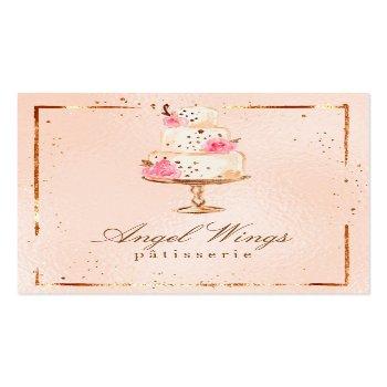 Small ★ Beautiful  Patisserie ,bakery ,cakes & Sweets Square Business Card Front View