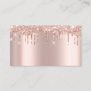 beauty studio spa lash rose gold drips spark business card