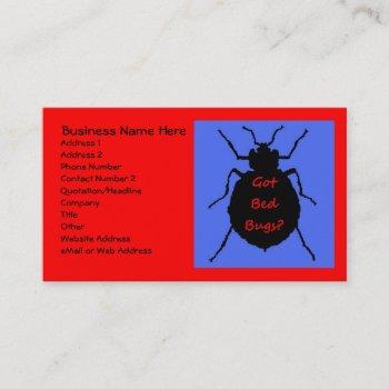 bed bug business card