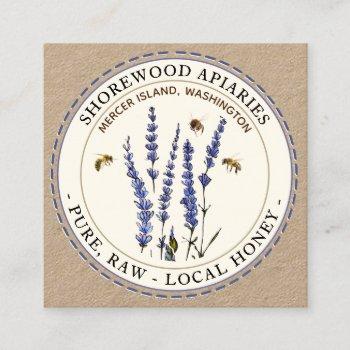bees and lavender honey kraft business card